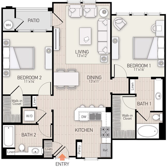 Plan E 1304 floor plan